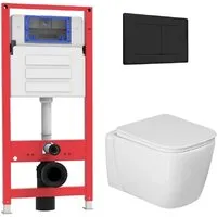 Унитаз подвесной Oliveeka OL-MQ-003 OL-G1 OL-E12-MB (черный матовый)