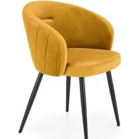 Стул с подлокотниками Halmar K430 (горчичный/черный)