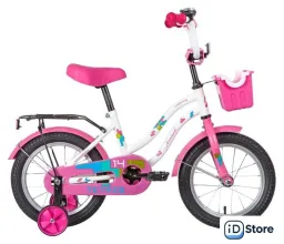 Детский велосипед Novatrack Tetris 14 2020 141TETRIS.WT20 (белый/розовый)