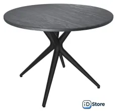 Кухонный стол Sheffilton SHT-TU30/TT 90 МДФ (черный/каменный уголь)