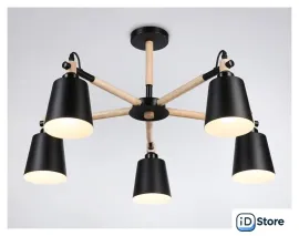 Люстра средней высоты Ambrella light TR82211/5 BK/LW