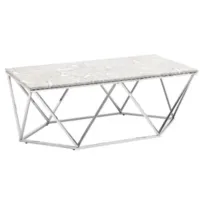 Журнальный столик Stool Group Авалон 122x66 / ECT-0551RTC (серый мрамор/сталь серебристый)