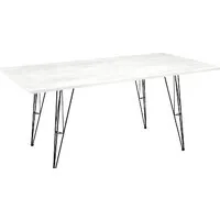 Кухонный стол Sheffilton SHT-TU10/120/80 МДФ (черный муар/бетон голубой)