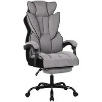 Игровое (геймерское) кресло King Style Pluffy Fabric Black (светло-серый)