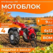 Мотоблок Беларус 09D 9 л.с. + Подарки