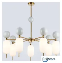 Подвесная люстра PROxSON LH53106/7 BS/GR/FR (латунь/серый/белый матовый)