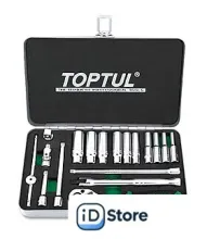 Набор трещотка с головками Toptul GCAD1822 18 предметов