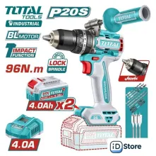 Ударная дрель-шуруповерт Total TIDLI209686 (с 2-мя АКБ, кейс)