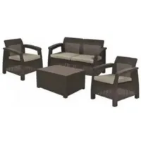 Набор садовой мебели Keter Corfu Box / 258943 (коричневый)