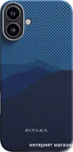 Pitaka StarPeak Tactile Woven для iPhone 16 (темно-синий)