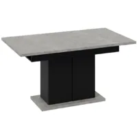 Кухонный стол Трия Детройт Тип 1 (черный/ателье светлый)