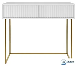 Консольный стол Shtabe Royal 5011 эко (белый/белый/золото)