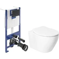 Унитаз подвесной Saniteco KW-99046 Villeroy Boch 92122870 921228AN (кнопка черная)