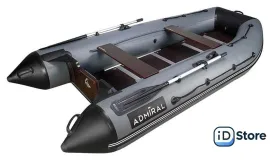 Моторно-гребная лодка Адмирал АМ-380 (серый/черный)