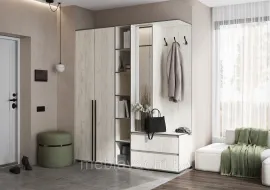 Модульная прихожая Норд Комплект 1 Дуб Крафт белый (1,9м)