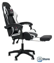 Игровое (геймерское) кресло Calviano 1584 (PU, черный/белый)