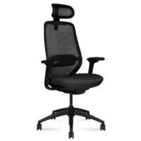 Кресло офисное Norden Volta / AX01SDA-D01 (сетка, черный/пластик, черный/база нейлон)