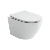 Унитаз подвесной Ceramica Nova Uno Rimless CN11001 (белый, с крепежом и сиденьем)