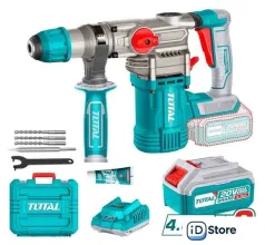 Перфоратор Total TRHLI202882 (с 2-мя АКБ, кейс, набор оснастки)