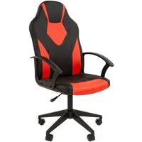 Игровое (геймерское) кресло CHAIRMAN Стандарт СТ-17 Гейм (экопремиум, черный/красный)