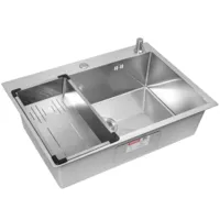 Кухонная мойка ARFEKA ECO AR мойка 700500, коландер G, дозатор SATIN DECOR