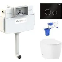 Унитаз приставной Lavinia Boho Relfix Bell Pro 5 в 1 87060216 (черное стекло)