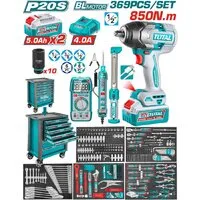 Гайковерт Total THPTCS83692 (с 2-мя АКБ, кейс, набор инструментов)