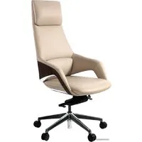 Офисное кресло Norden Шопен FK 0005-A Beige Leather (кожа бежевая/алюминий)