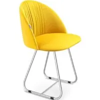 Стул Sheffilton SHT-ST35-1/S38 (имперский желтый/хром лак)