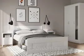 Кровать Сириус двойная 180х200 белая