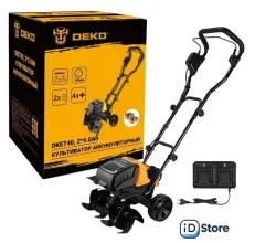 Мотокультиватор аккумуляторный Deko DKET40 085-2023 (с 2-мя АКБ)