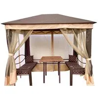 Тент-шатер МебельСад Визит (коричневый)