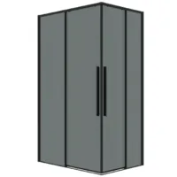 Душевой уголок Grossman Galaxy 80x70x195/300.K33.01.8070.21.10 (черный матовый/тонированное стекло)