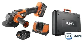 Угловая шлифмашина AEG Powertools BEWS 18-125BLPX2-502C 4935480858 (с 2-мя АКБ)