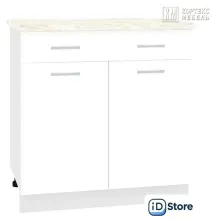 Шкаф напольный Кортекс-мебель Корнелия Лира НШ80р1ш (белый/мадрид)