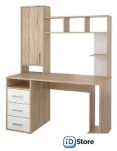 Стол Stolline Мика с надстройкой СТЛ.165.16 (дуб сонома/белый)