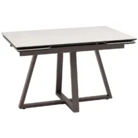 Обеденный стол Stool Group Керас 120-180x80x75 (керамика Carmen light grey/коричневый)