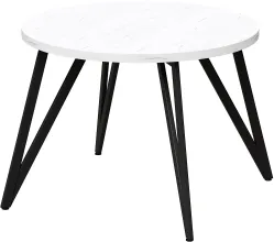 Обеденный стол Millwood Женева 2 Л18 100x70 дуб белый Craft/металл черный