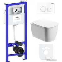 Унитаз подвесной Lavinia Boho Relfix Bell Pro Rimless 6 в 1 77040041 (белый пластик)