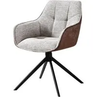 Стул с подлокотниками Lagoma Твист (бежевый/коричневый)