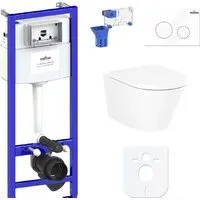 Унитаз подвесной Lavinia Boho Biore Compacto Rimless 7 в 1 87040089 (белый пластик)