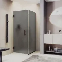 Душевой уголок MaybahGlass 100x100x195 / MGY-1310-2 (графитовое матовое стекло/бронза)
