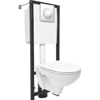 Унитаз подвесной Cersanit Delfi SET-DEL/Black/TPL/Cg
