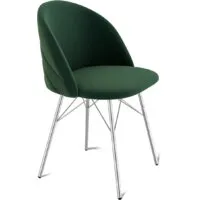 Стул Sheffilton SHT-ST35-2/S64 (лиственно-зеленый/хром лак)