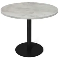 Обеденный стол Sheffilton SHT-TU43/TT 80 МДФ (черный муар/бетон светлый)