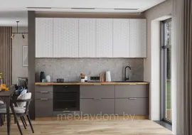 Кухня Пандора 2.6м - Билд Айс/Моно Брауни (Стендмебель)