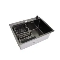 Кухонная мойка Wisent WS-36050В/GER013 (с сифоном, дозатором и коландером)