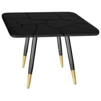 Обеденный стол Sheffilton SHT-TU104/TТ 83/83 (черный муар/золото/черный)