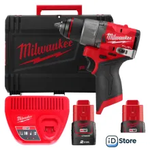 Дрель-шуруповерт Milwaukee M12 FUEL M12FDD2-202X 4933479873 (с 2-мя АКБ 2 Ач, кейс)