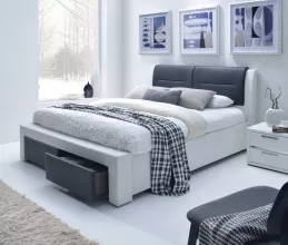 Кровать Halmar CASSANDRA-S 140/200 белый/черный
